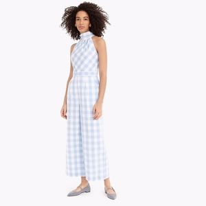 J Crew Gingham High-neck Jumpsuit